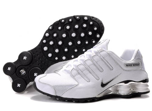 Mens Nike Shox Nz Sl Si Shoes White Black - Click Image to Close